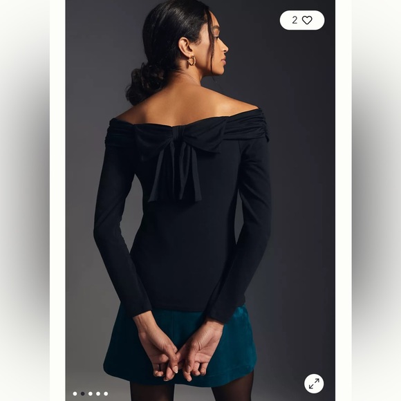 Anthropologie NWT Maeve Bow-Back Wrap Top Size XXS. - Picture 2 of 11